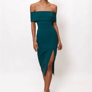 Hutch Elegant Teal Dress nwt